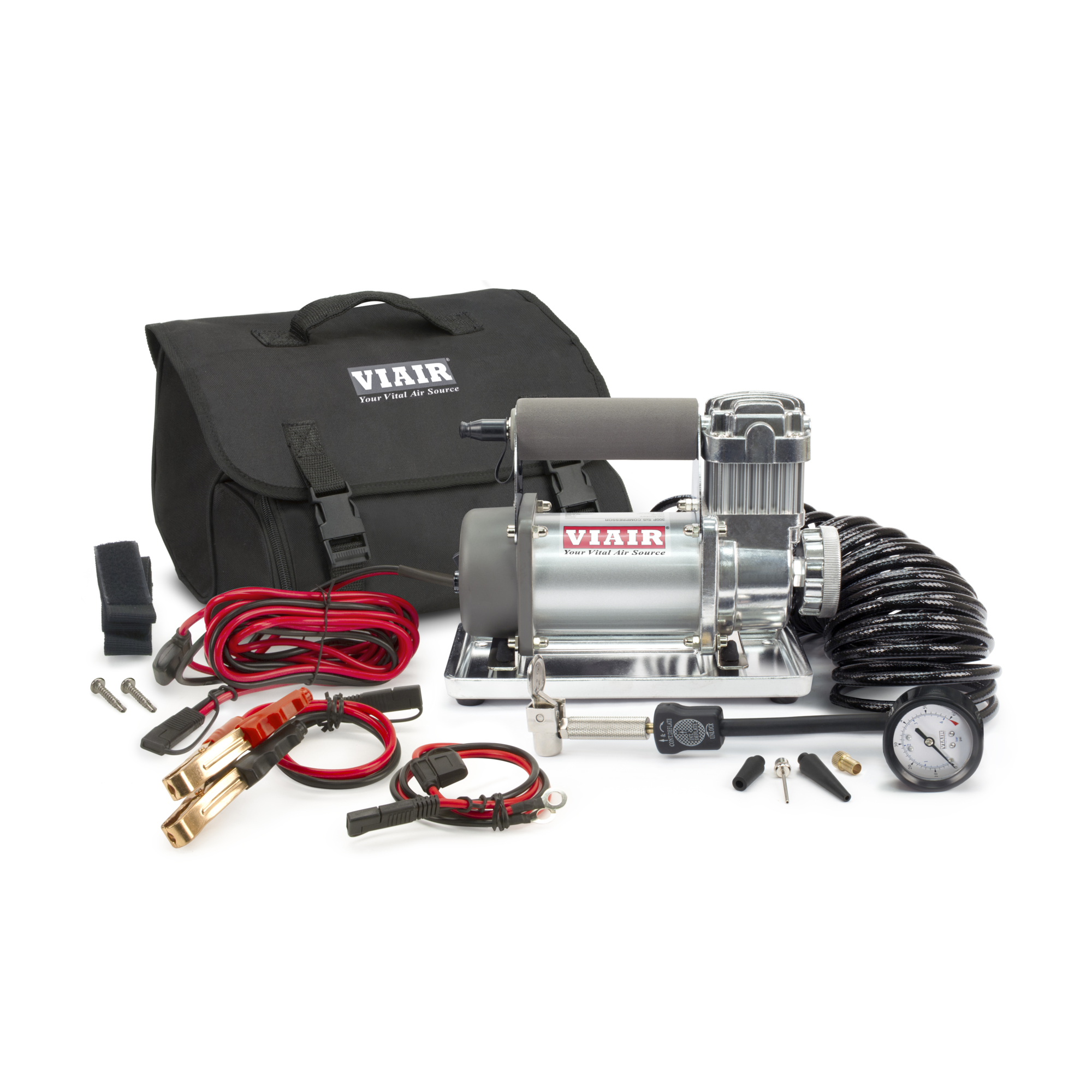 Viair, 300P SXS Portable Air Compressor Tire Inflator, Horsepower 0.25 HP, Air Tank Size 0 Gal, Volts 12 Model# 30032